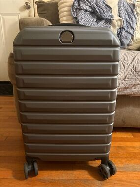 Compact Hardshell Carry-On Luggage in Charcoal Gray